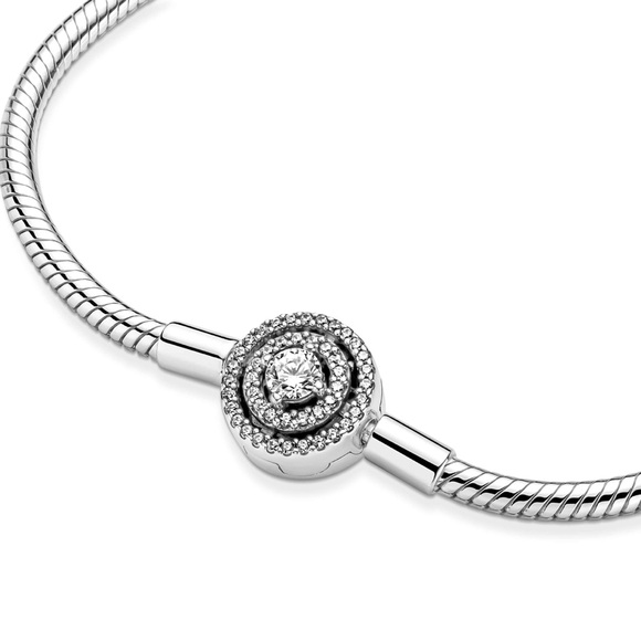 Pandora Jewelry - Pandora Moments Cubic Zirconia Halo Bracelet, 6.75” Length